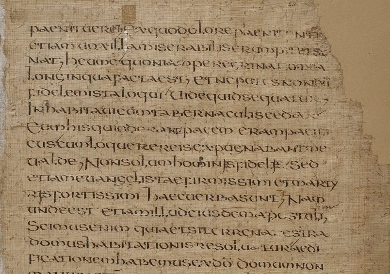 Manuscript pages of Augustine's works