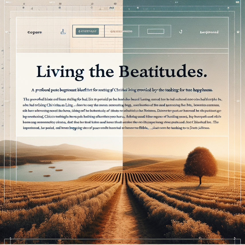 Living the Beatitudes: Transforming Lives with Jesus’ Teachings