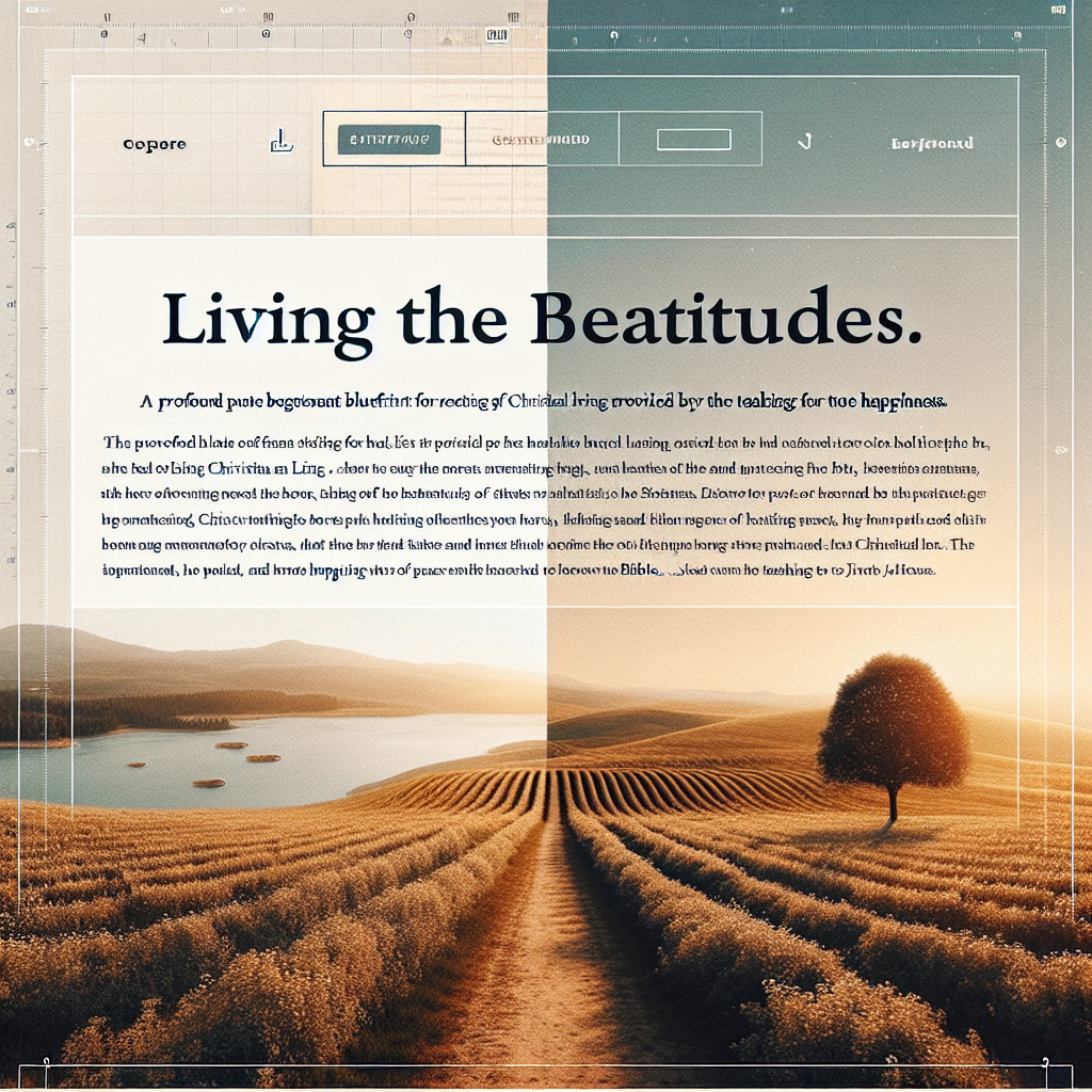 Living the Beatitudes: Transforming Lives with Jesus’ Teachings