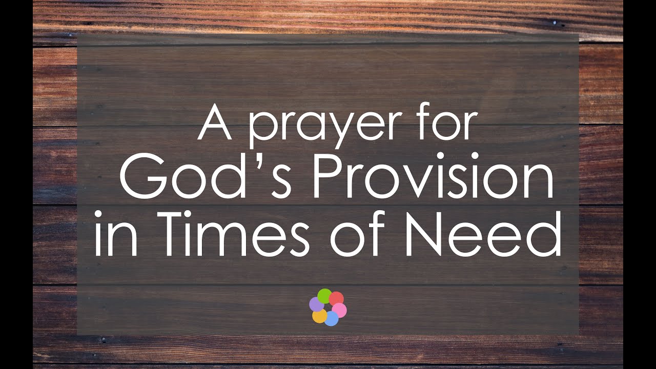 praying for God's provision