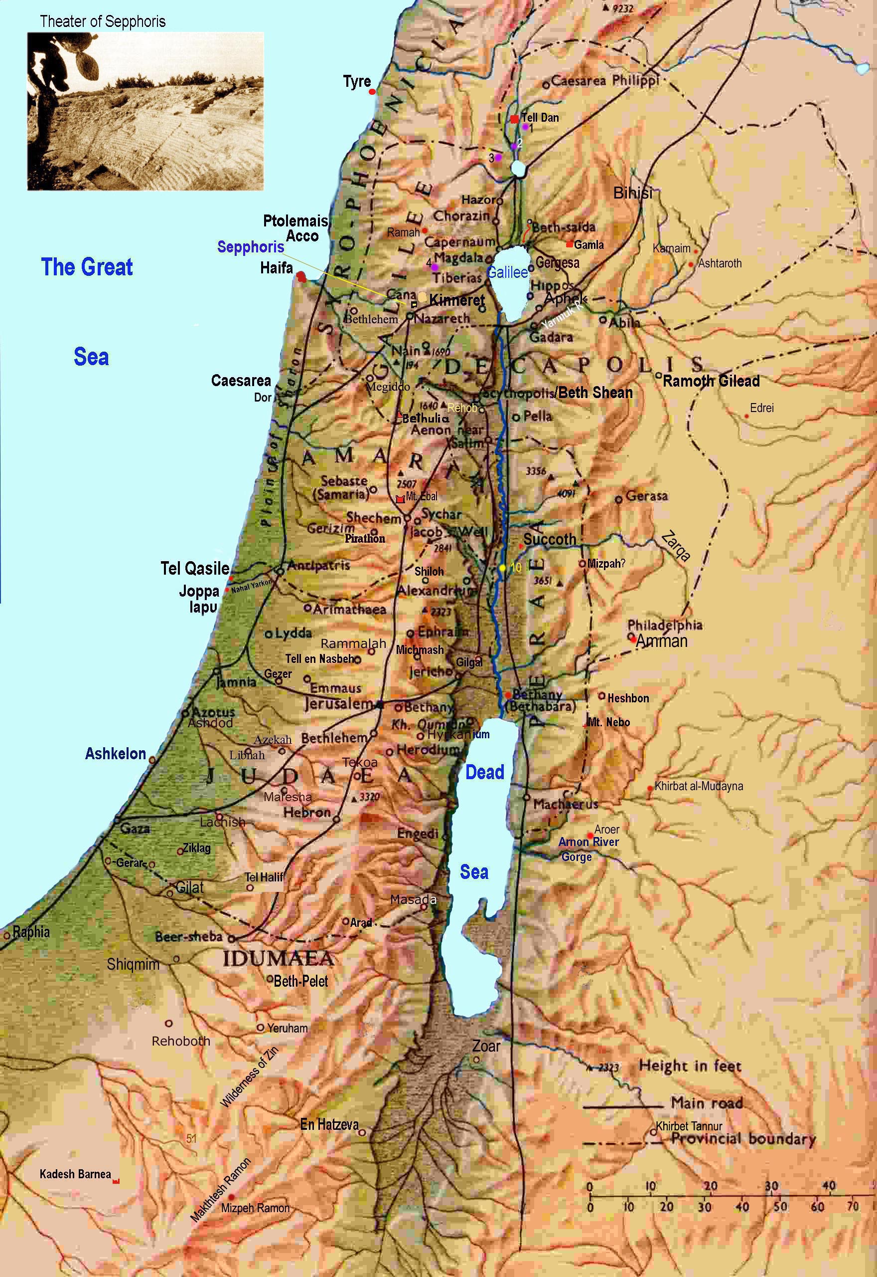 Ancient Israel landscape or map