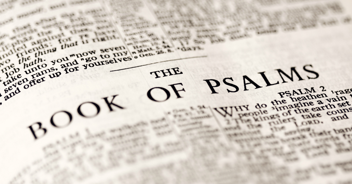 Bible open to the Book of Psalms