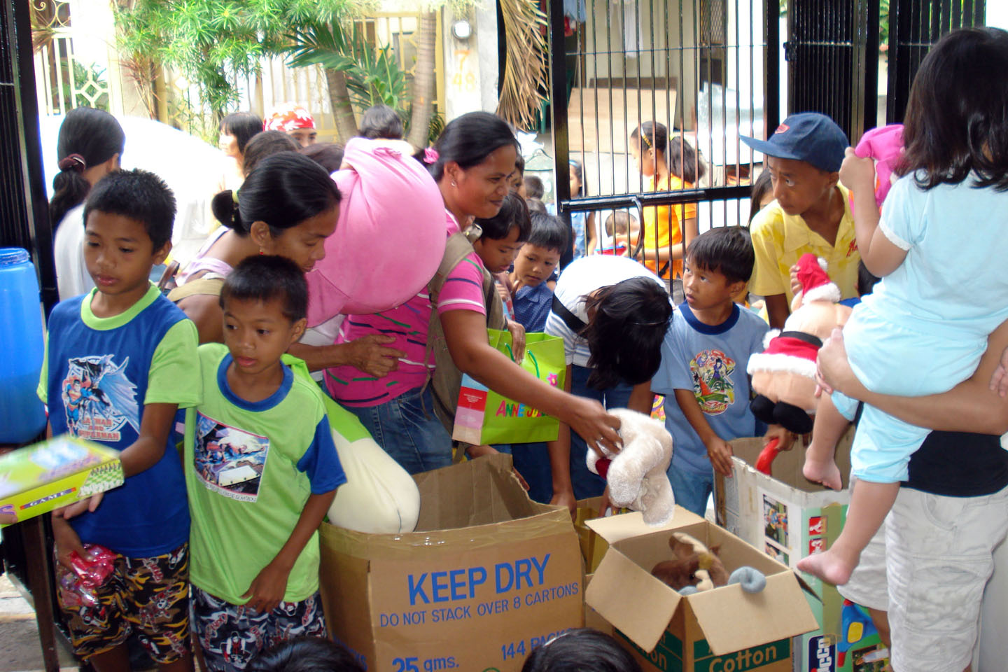 Christian community helping the poor