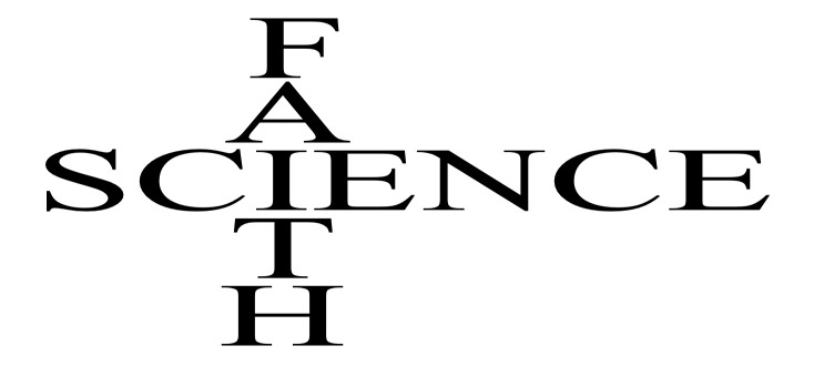 Intersection of science and faith symbol