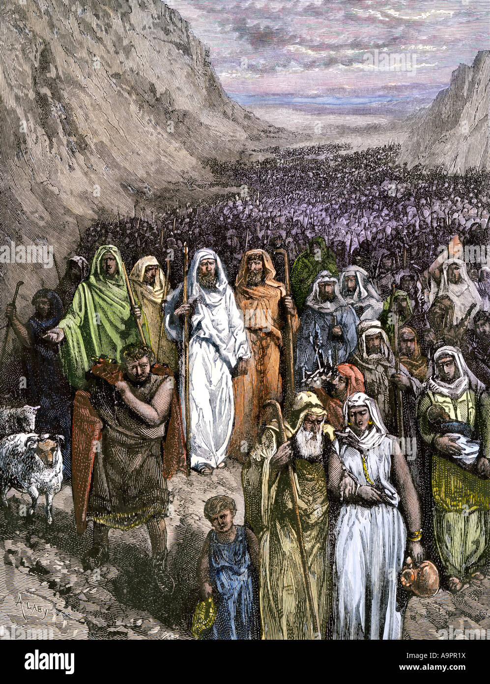 Moses leading the Israelites